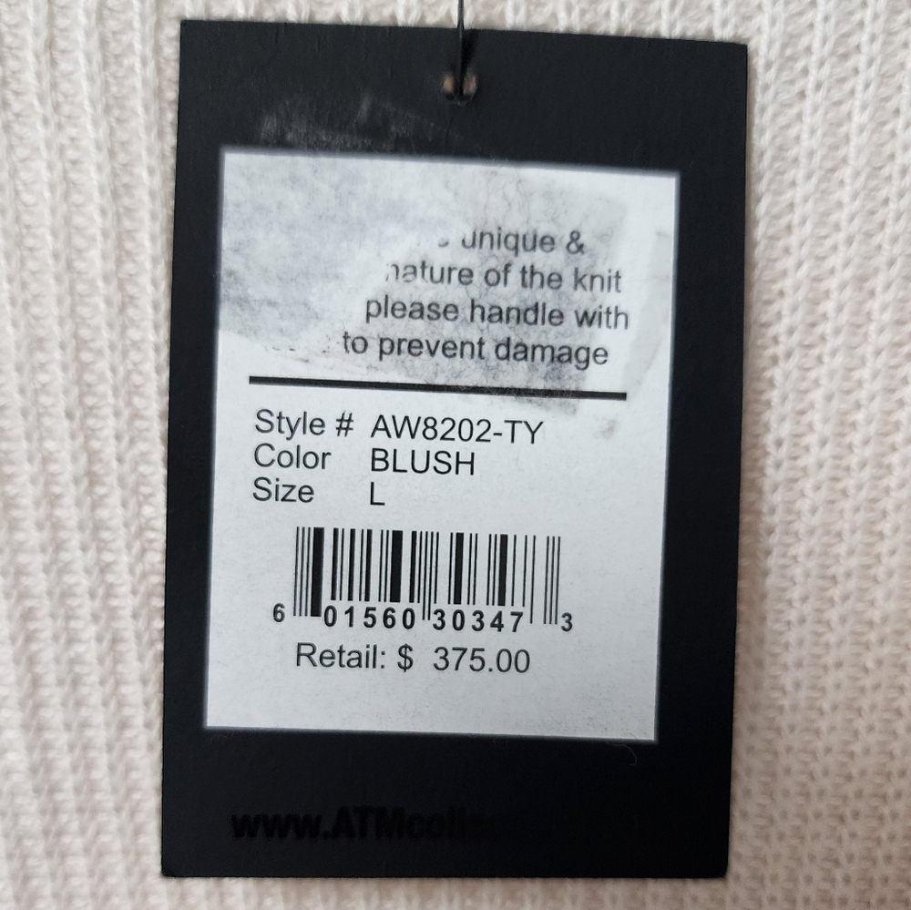Nwt! ATM Anthony Thomas Melillo Hi-Low sweater in Blush Pink - Large - Picture 7 of 10